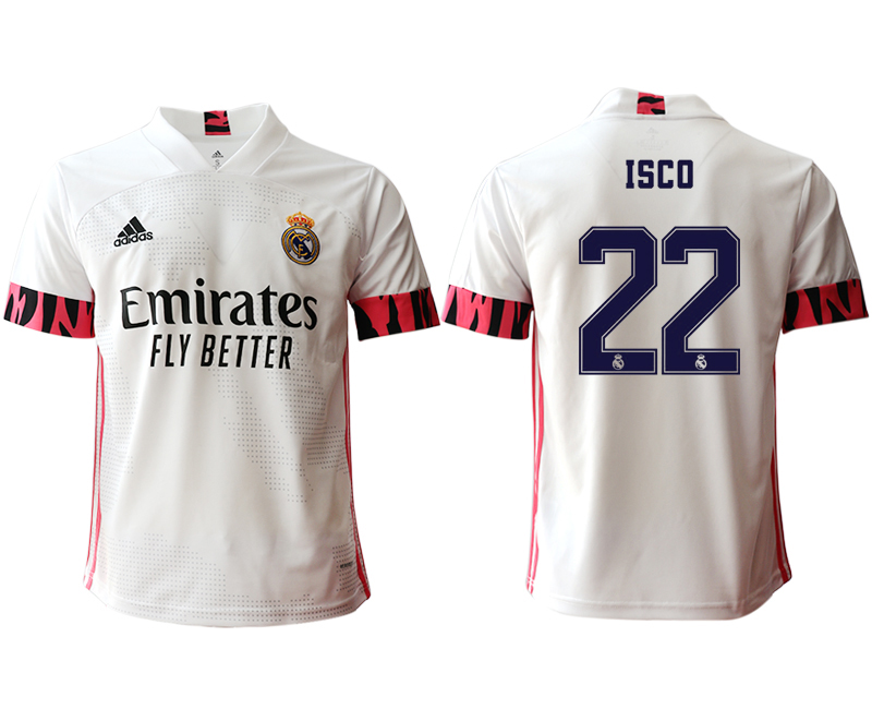 Men 2020-2021 club Real Madrid home aaa version #22 white Soccer Jerseys1